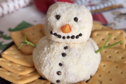 antipasto pupazzo di neve senza glutine per le feste di natale