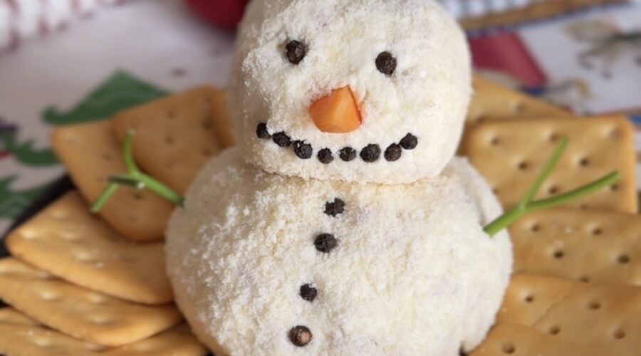 antipasto pupazzo di neve senza glutine per le feste di natale