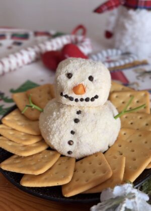 antipasto pupazzo di neve senza glutine per le feste di natale