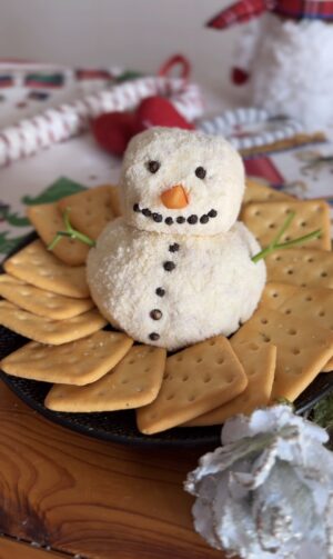 antipasto pupazzo di neve senza glutine per le feste di natale